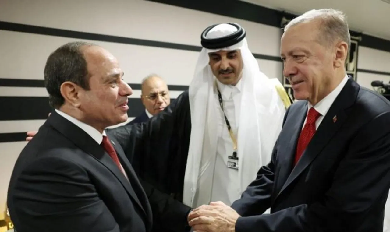 মিসরের সিসির সঙ্গে তুরস্কের এরদোয়ানের করমর্দন