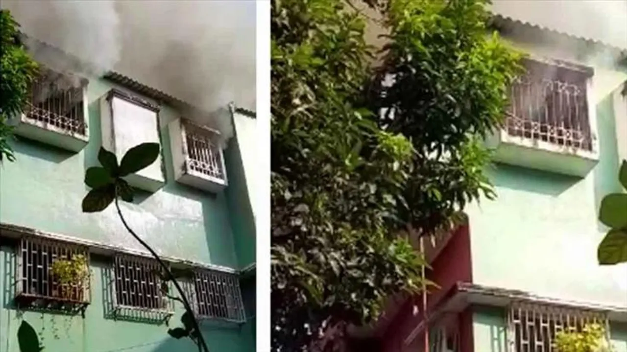 সল্টলেকের বাড়িতে বিধ্বংসী আগুন