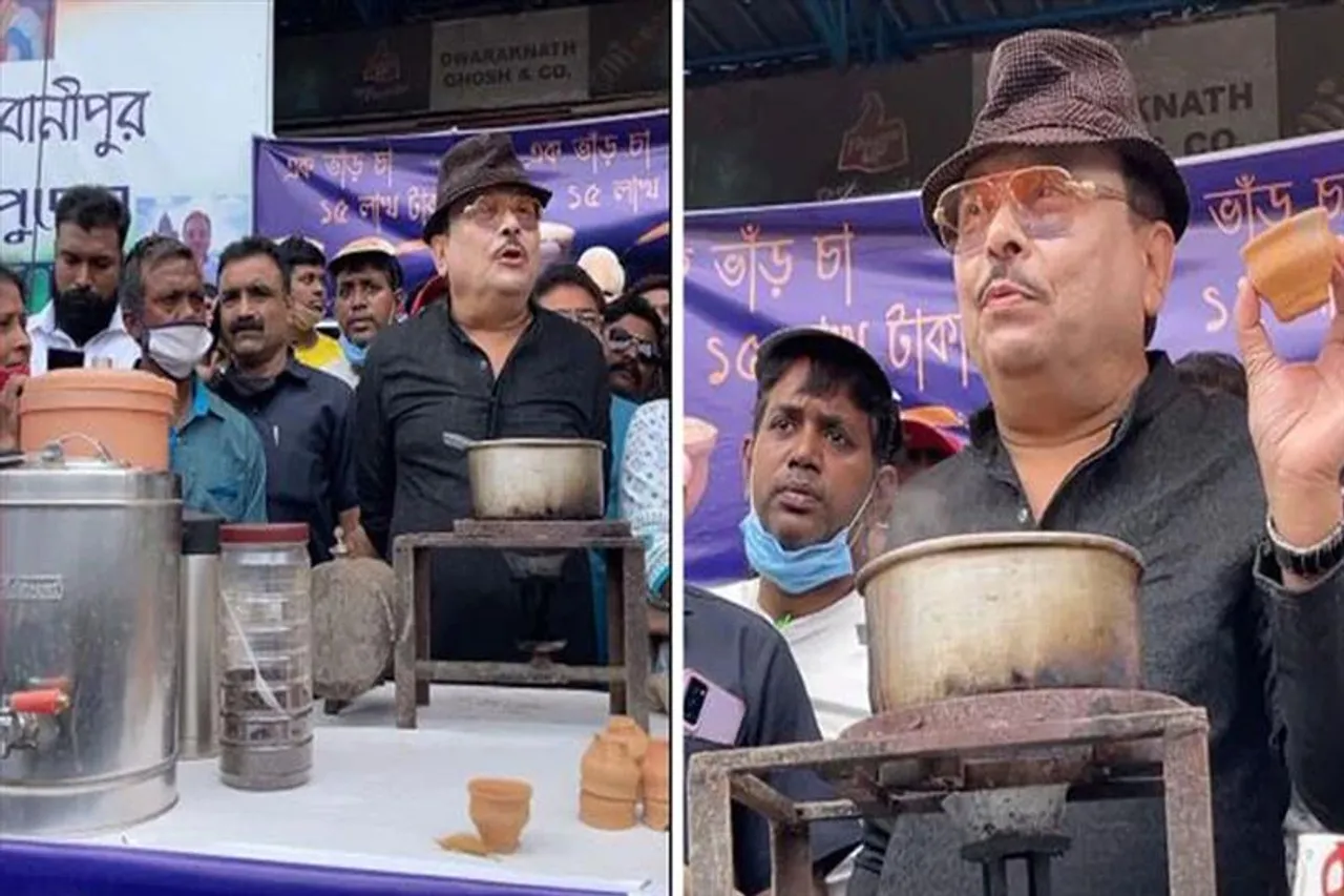 চা বিক্রি করছেন মদন মিত্র!