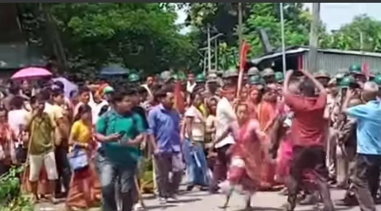 বিজেপি জনজাতি মোর্চার সভাকে কেন্দ্র করে অশান্ত পরিবেশ