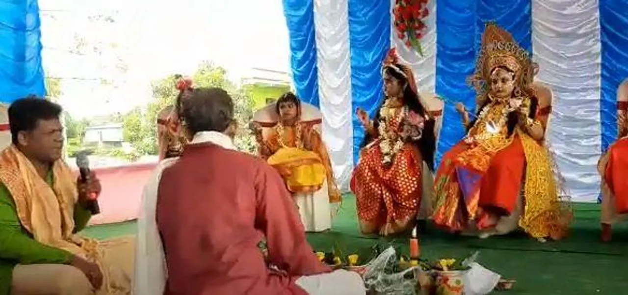 মহানবমীতে সপ্তকুমারী পুজো