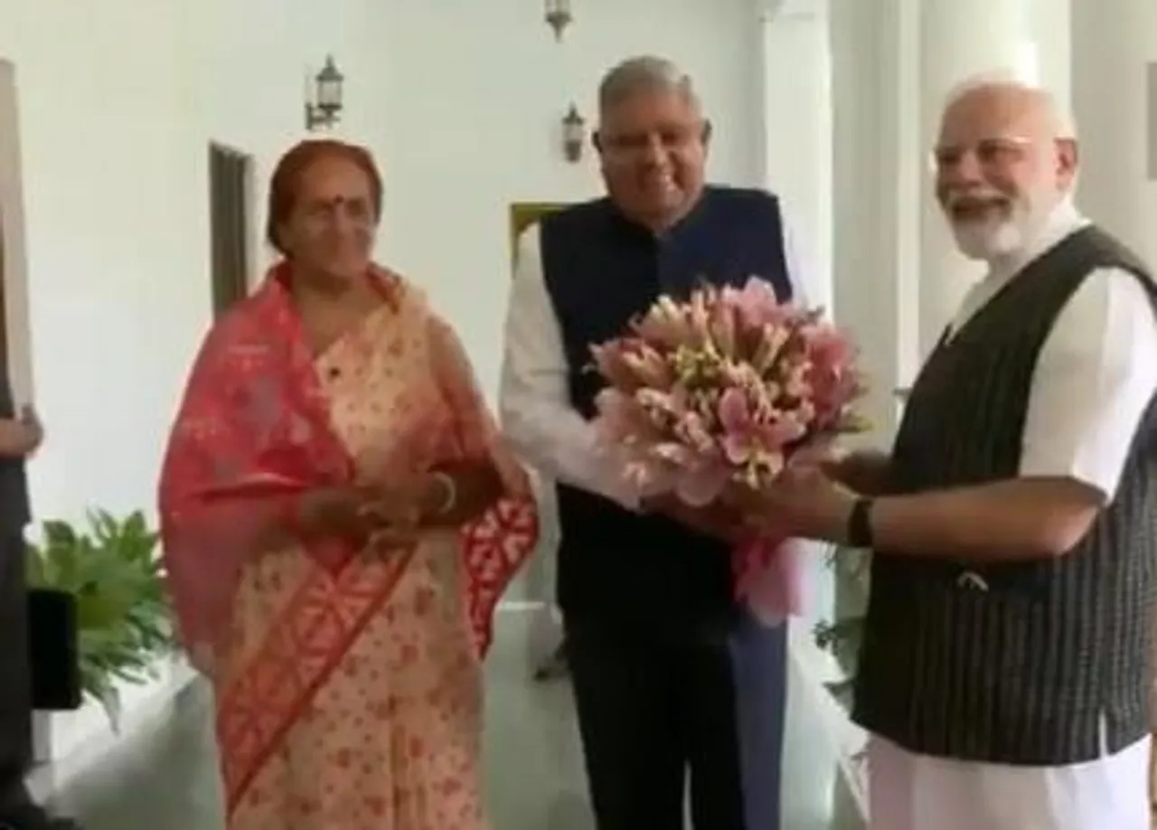 উপ রাষ্ট্রপতি জগদীপ ধনখড়ের সঙ্গে দেখা করলেন প্রধানমন্ত্রী নরেন্দ্র মোদী