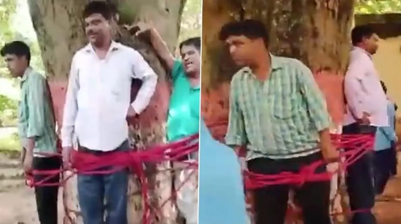 পরীক্ষায় কম নম্বর দেওয়ায় শিক্ষকদের গাছে বেঁধে পেটাল ছাত্ররা!