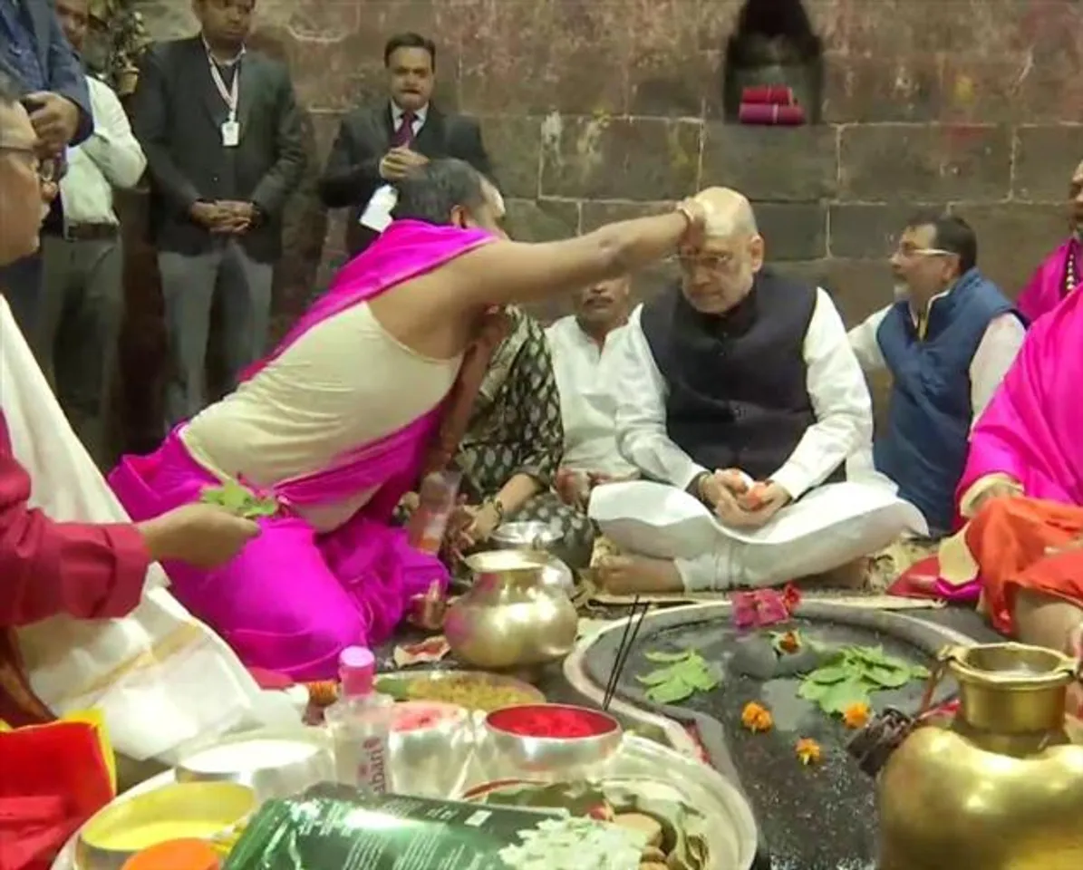 বৈদ্যনাথ ধামে পুজো দিলেন কেন্দ্রীয় স্বরাষ্ট্রমন্ত্রী অমিত শাহ