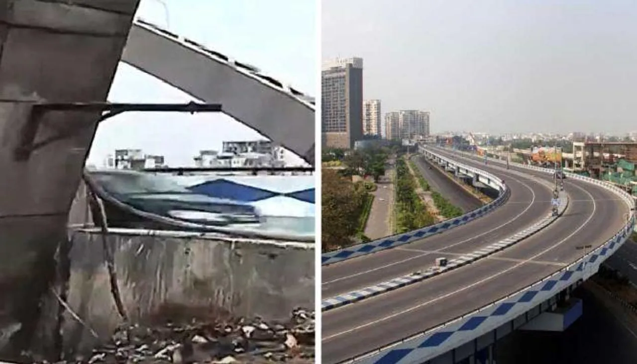 'মা' উড়ালপুলে আগুন