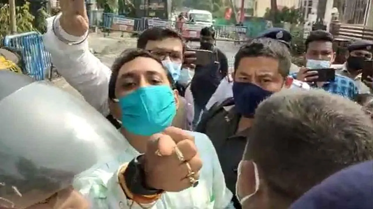 বিজেপির বিক্ষোভে ধুন্ধুমার!