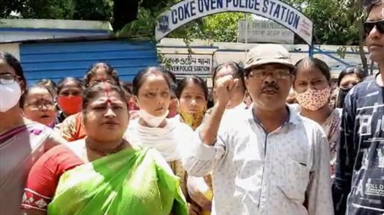 কোক ওভেন থানায় তৃণমূলে্র জমায়েত, ডেপুটেশন