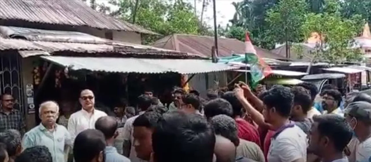 প্রচার শুরু করতেই বিক্ষোভের মুখে বিজেপি প্রার্থী অশোক মন্ডল