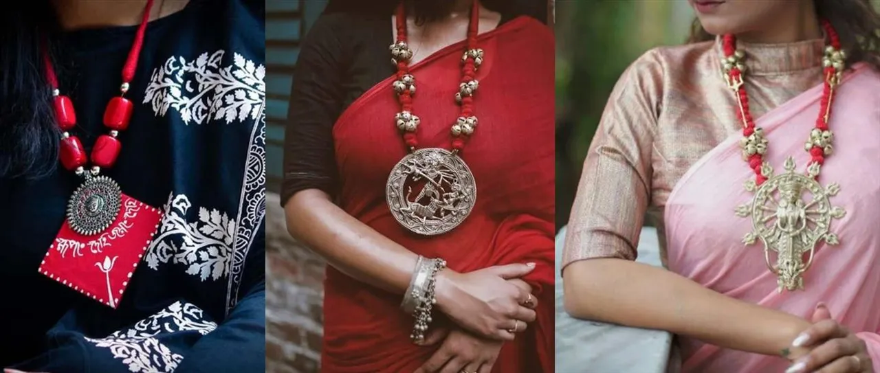 স্টাইল করুন দুর্গা মোটিফের গয়না