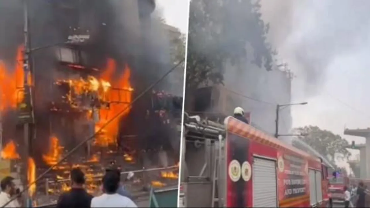 মুম্বইয়ের সান্তাক্রুজের এস ভি রোডে ভয়াবহ অগ্নিকাণ্ড