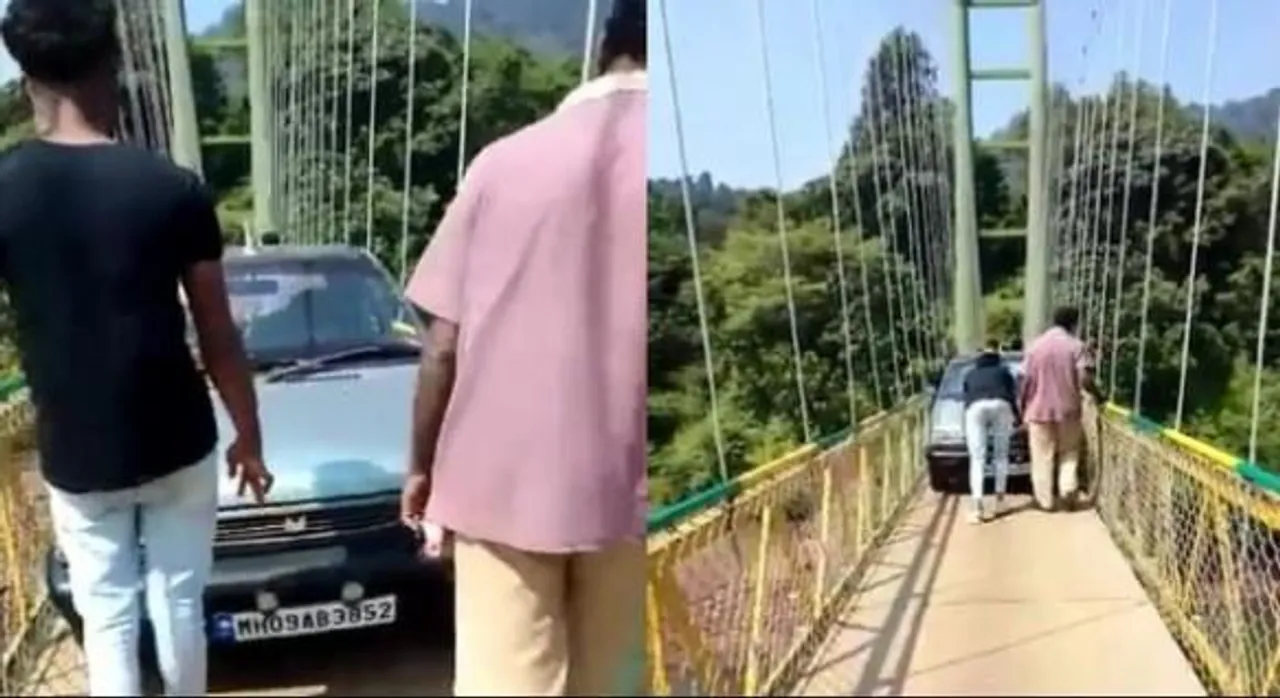 মোরবি আতঙ্ক, কর্ণাটকের ঝুলন্ত সেতু থেকে গাড়িসুদ্ধ পর্যটককে নামালেন স্থানীয়রা