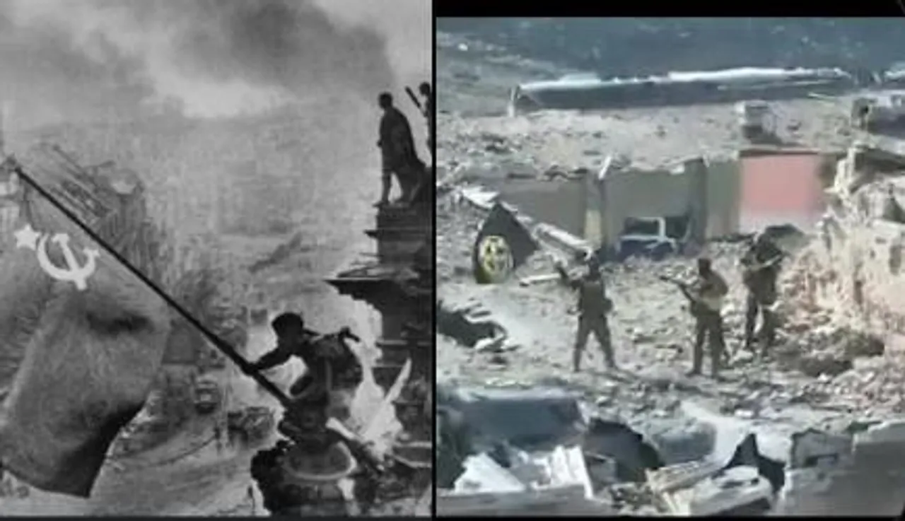 বাখমুত স্মৃতিসৌধে পতাকা উত্তোলন করল ওয়াগনার যোদ্ধারা