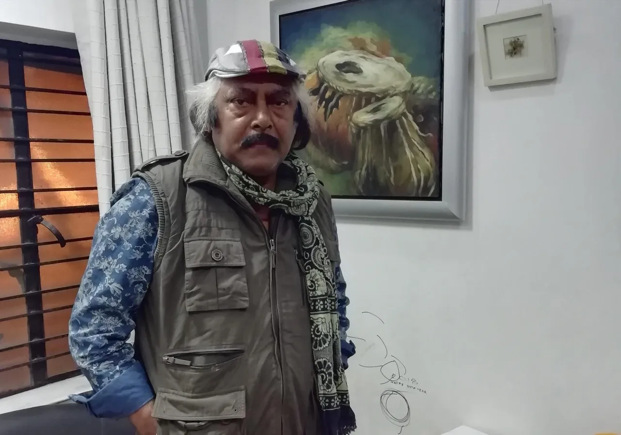 চাকরিপ্রার্থীদের ধর্নামঞ্চে শিল্পী সমীর আইচ