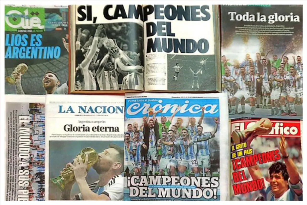 আর্জেন্টিনার কাগজে-কাগজে মেসির বিশ্বজয়ের বর্ণনা