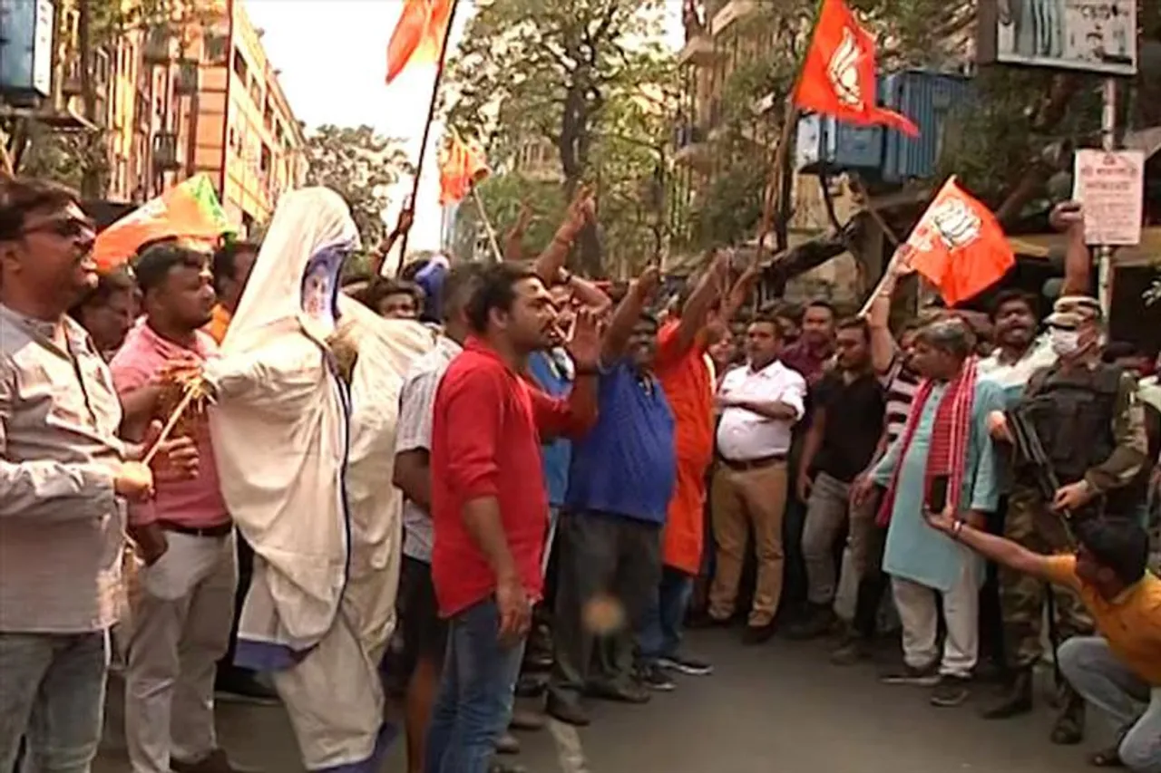 বিজেপির লালবাজার অভিযানে ধুন্ধুমার