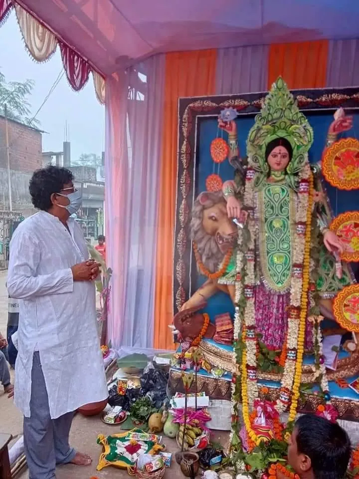 জগদ্ধাত্রী পুজোর উদ্বোধনে রাজ্যের সেচ মন্ত্রী