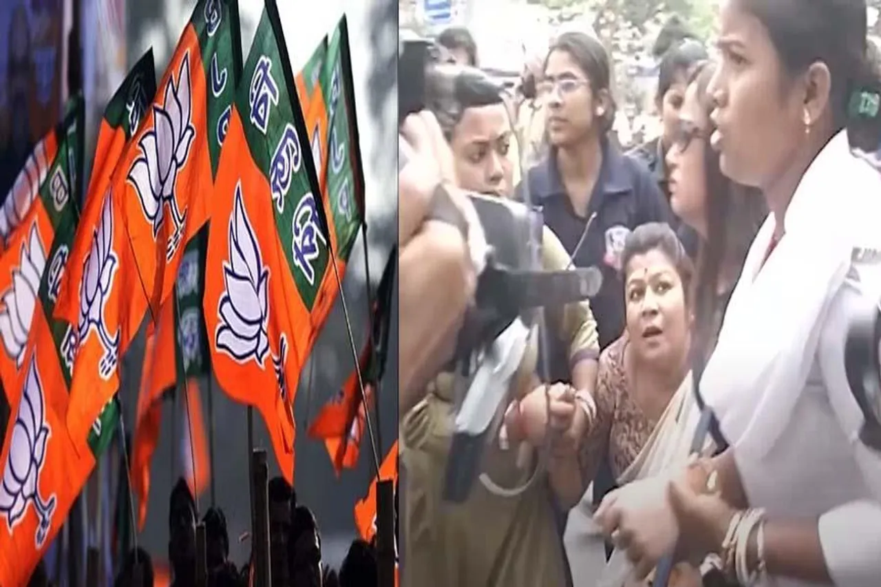 বিজেপির স্বাস্থ্যভবন অভিযান ঘিরে ধুন্ধুমার