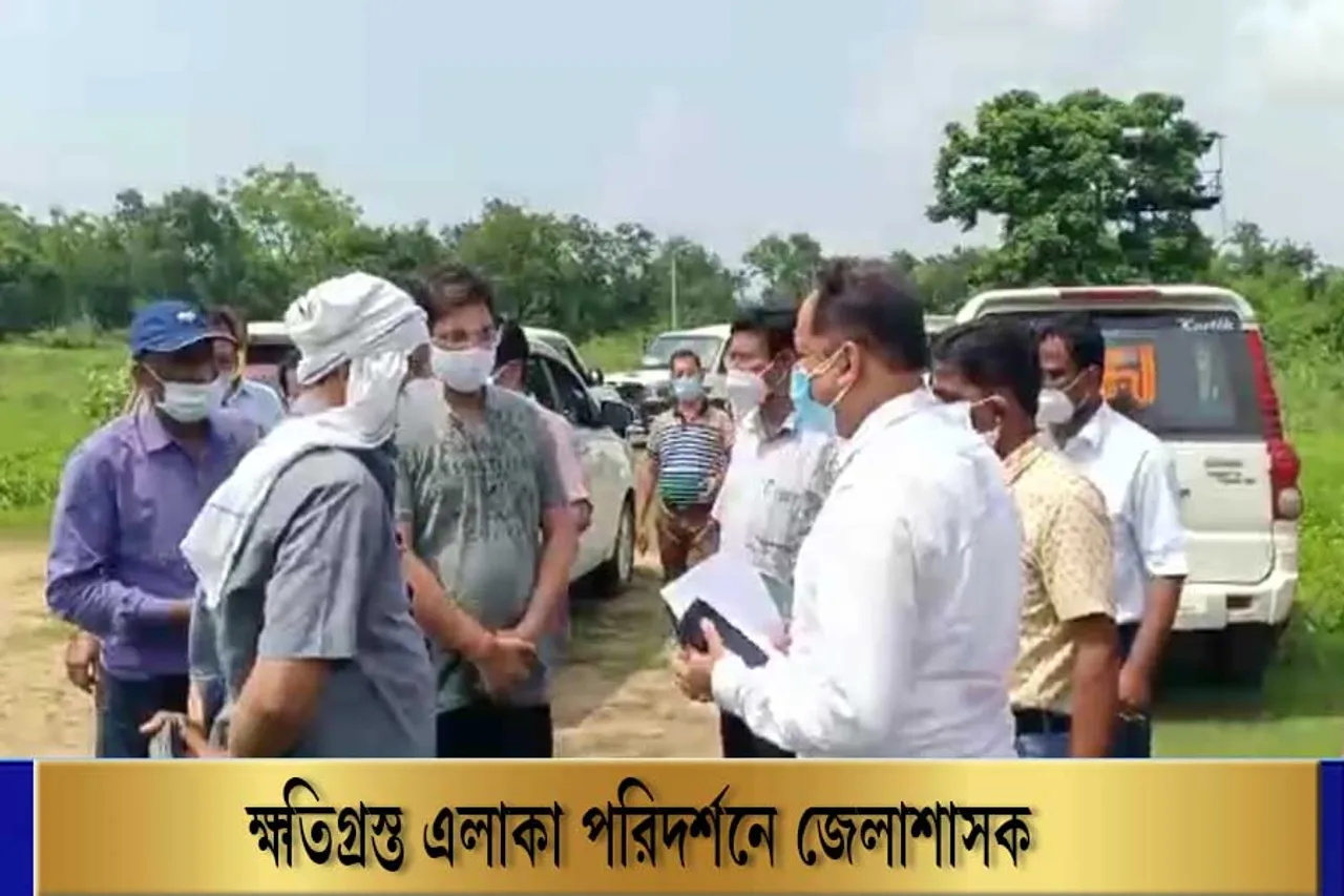 ধ্বস ও গ্যাসের কারণে ক্ষতিগ্রস্ত এলাকা পরিদর্শনে  জেলাশাসক