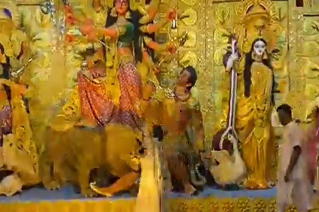 একডালিয়া এভারগ্রিন দুর্গোৎসবের উদ্বোধন করলেন মুখ্যমন্ত্রী