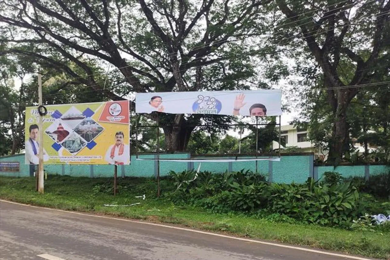 উত্তপ্ত ত্রিপুরা, অভিষেকের সফরের আগেই ছেঁড়া হল তৃণমূলের ফ্লেক্স-পোস্টার