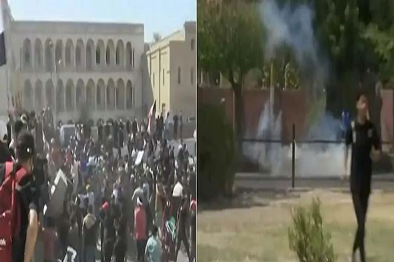 ৭২ ঘণ্টার মধ্যে দ্বিতীয়বার পার্লামেন্টে হামলা ইরাকি বিক্ষোভকারীদের