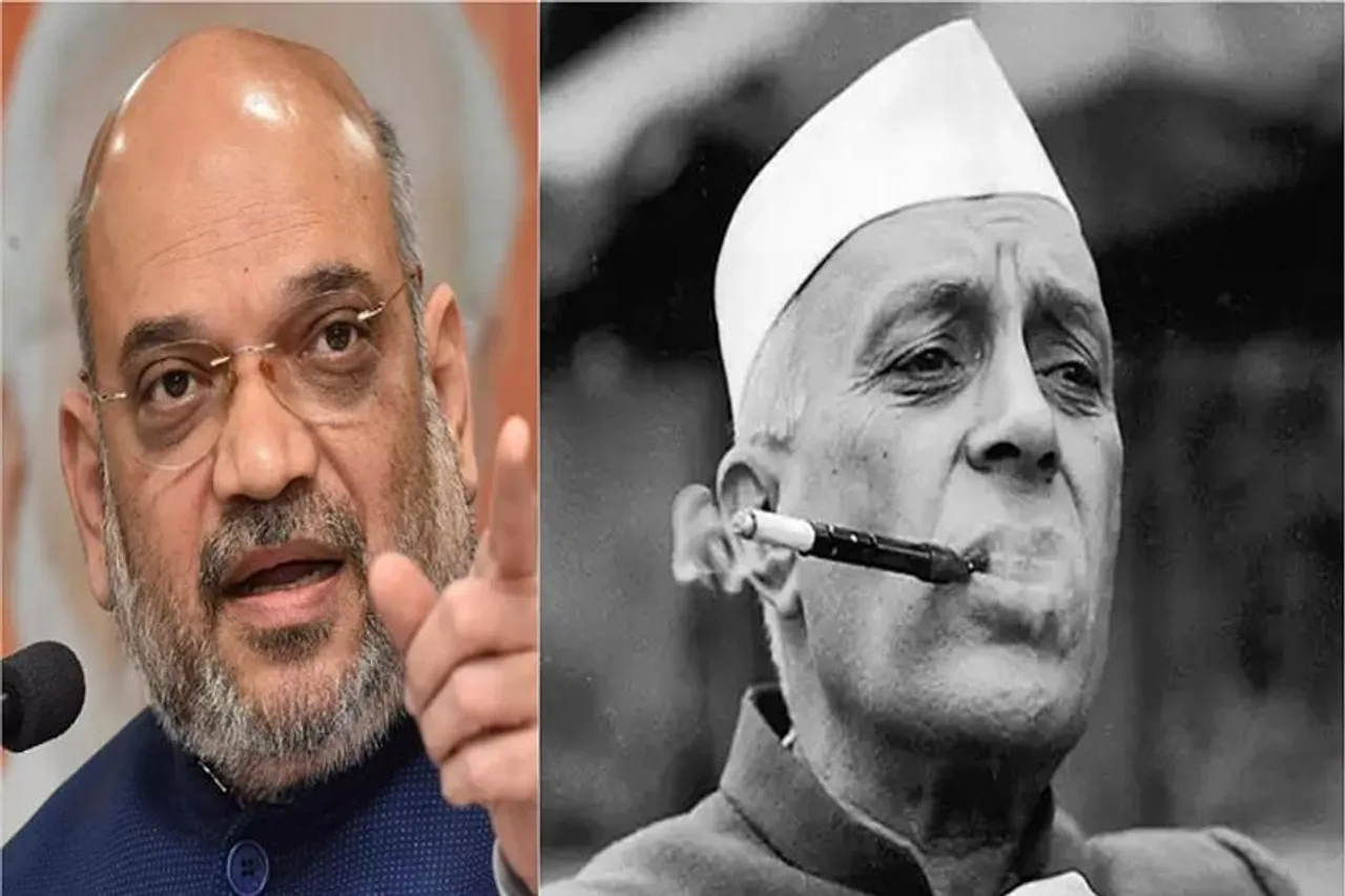কাশ্মীর সমস্যার জন্য নেহেরুকে দায়ী করলেন অমিত শাহ
