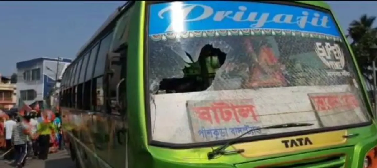 বনধের সমর্থনে বিজেপির তান্ডব ঘাটালে