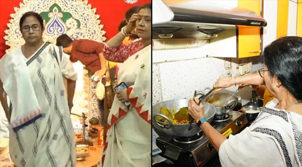 বাড়ির কালীপুজোর মাঝেও ঘূর্ণিঝড় নিয়ে সতর্কতা মমতার