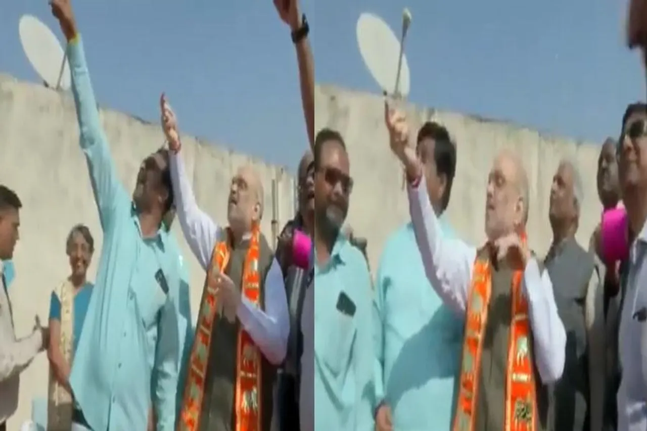 ঘুড়ি ওড়ালেন কেন্দ্রীয় স্বরাষ্ট্রমন্ত্রী, দেখুন ভিডিও