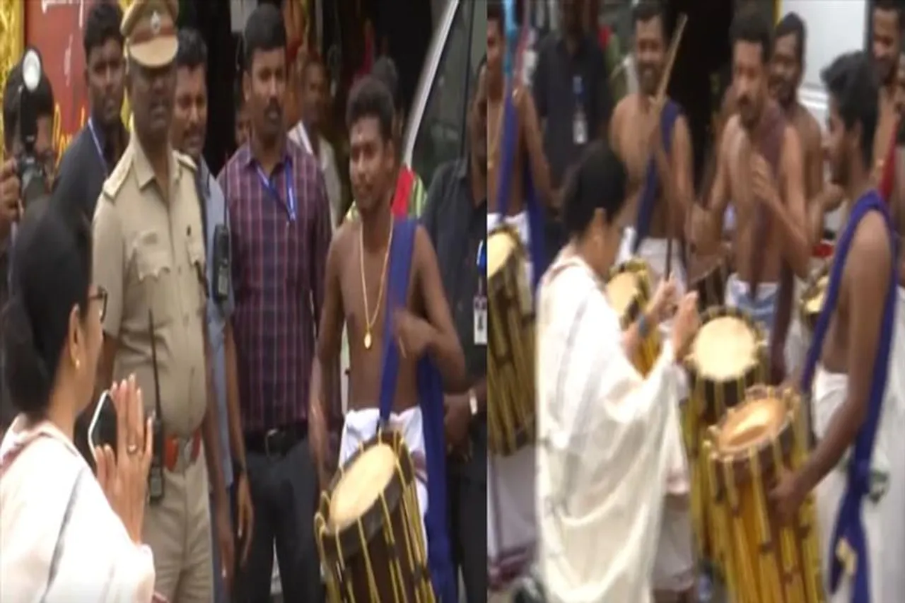 চেন্নাই সফরে গিয়ে ড্রাম বাজালেন মুখ্যমন্ত্রী, দেখুন ভিডিও