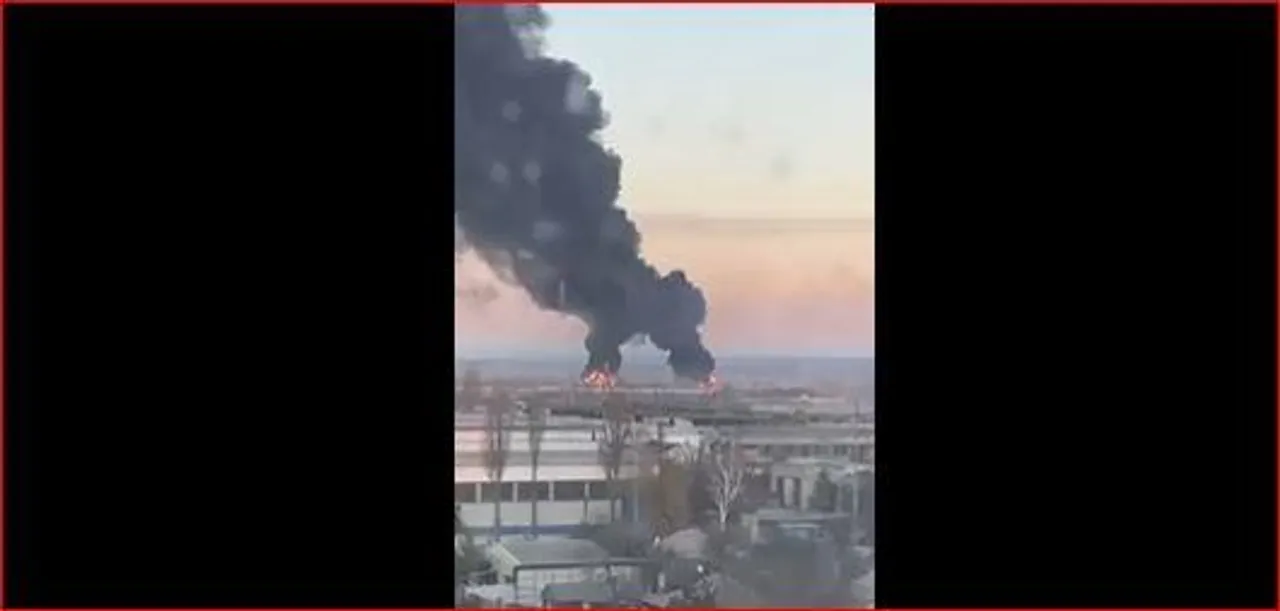 ইউক্রেনের গ্যাস স্টেশনে বিস্ফোরণ