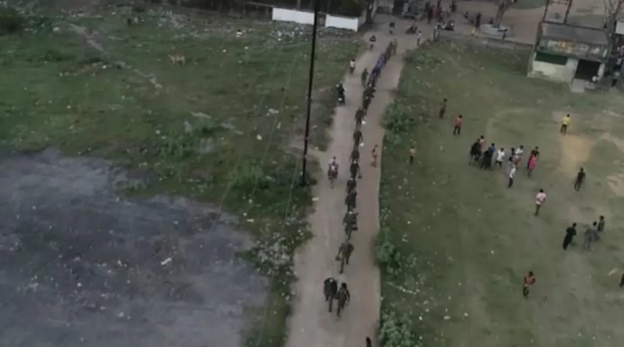 নির্বাচন সুষ্ঠুভাবে সম্পন্ন করতে পুলিশের রুটমার্চ শুরু