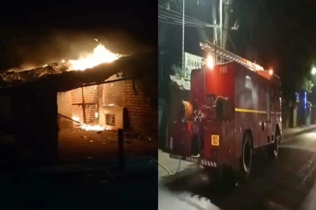 রানীগঞ্জের বাজারে ভয়াবহ আগুন