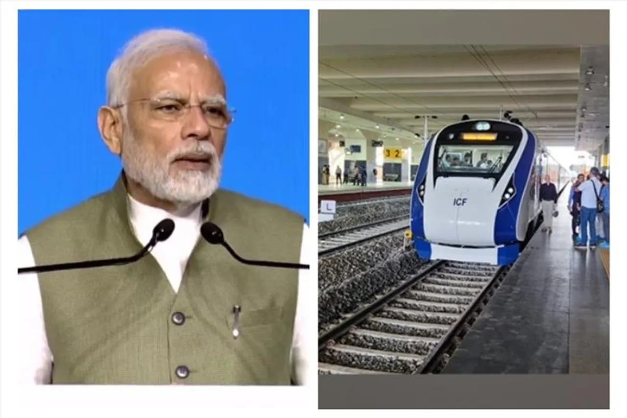 বন্দে ভারত এক্সপ্রেস ট্রেনের উদ্বোধন করলেন নরেন্দ্র মোদি
