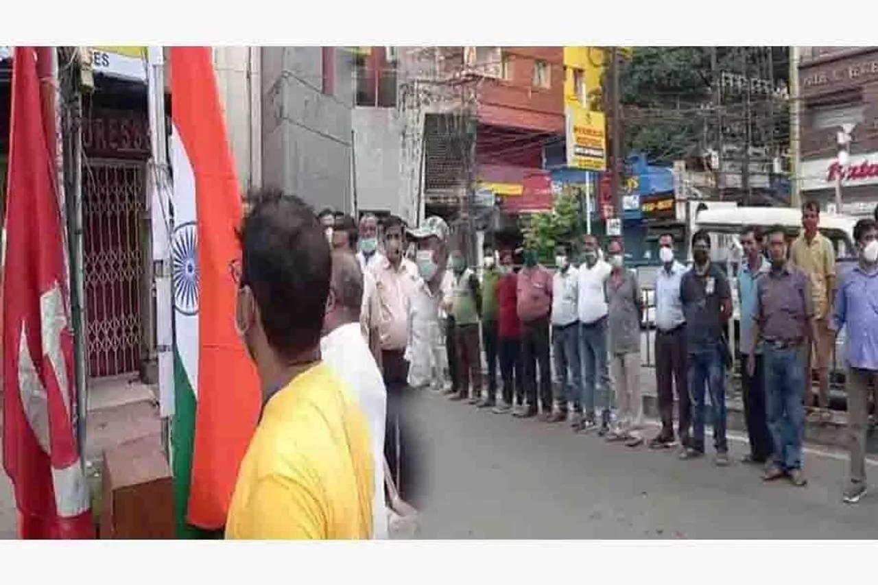 স্বাধীনতার পর প্রথমবার সিপিআইএম কার্যালয়ে পালিত হল স্বাধীনতা দিবস