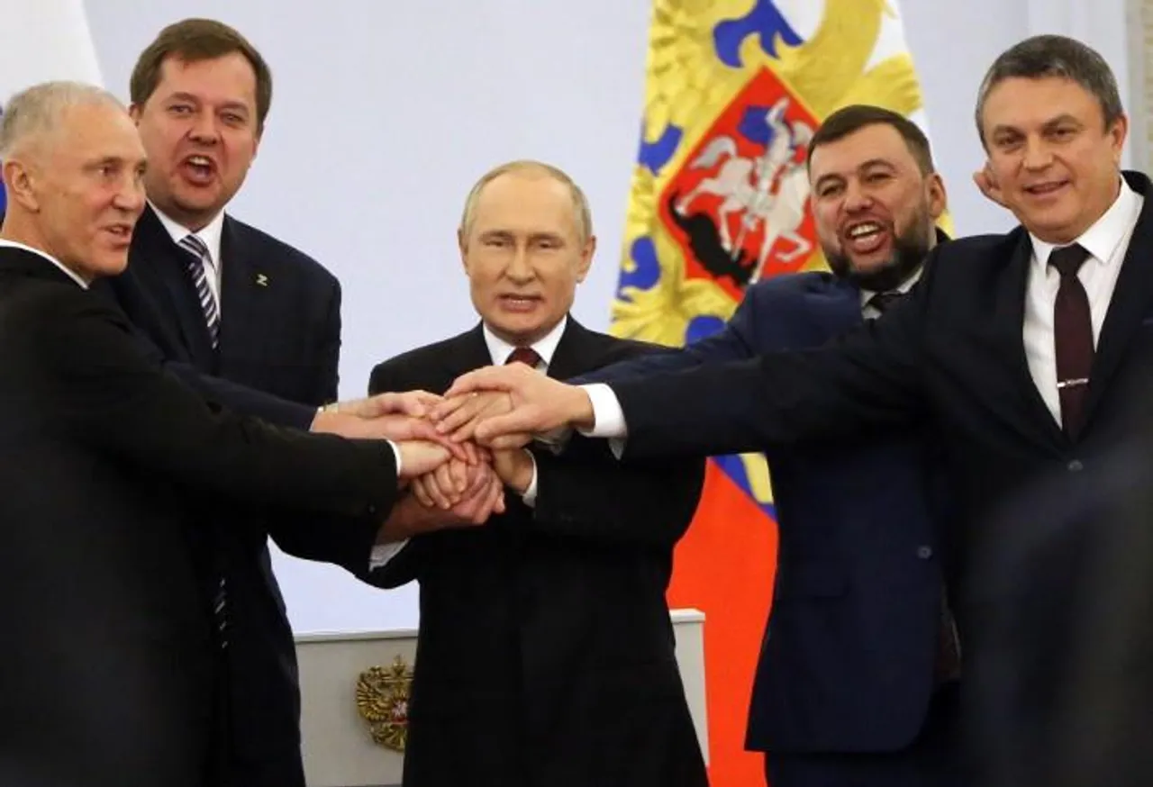 ইউক্রেনীয় অঞ্চলের রাশিয়ান-প্রতিষ্ঠিত গভর্নরদের রাষ্ট্রীয় পুরষ্কার প্রদান করেছেন পুতিন