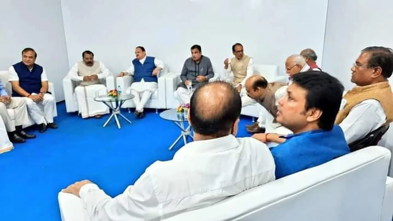 জে পি নাড্ডার সাথে বৈঠকে বিপ্লব কুমার দেব