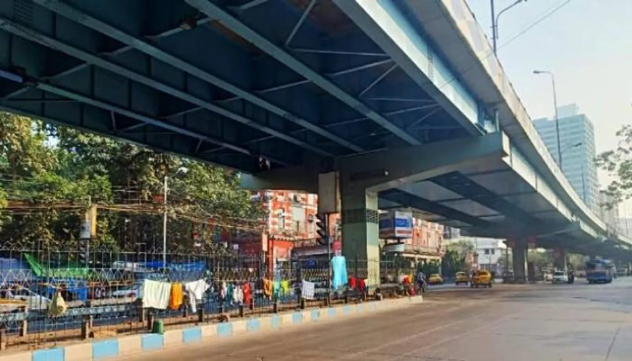 গতকাল রাত থেকে বন্ধ পার্ক স্ট্রিট উড়ালপুল