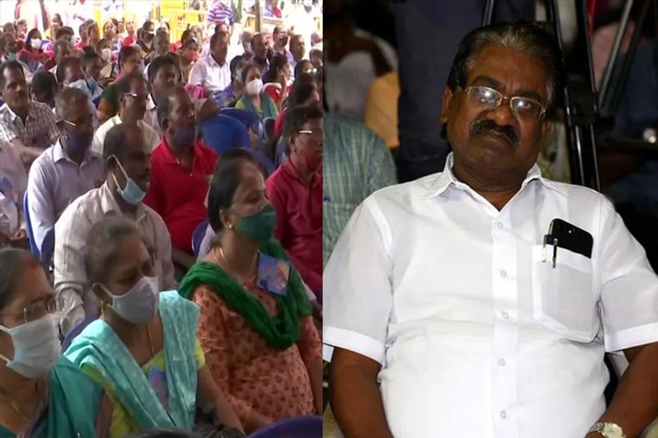 এলআইসি-তে প্রস্তাবিত আইপিওর বিরুদ্ধে প্রতিবাদ চলছে চেন্নাইয়ে