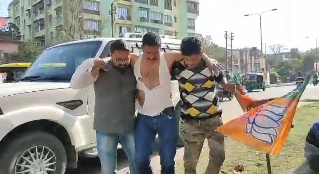বিজেপি কর্মী কে মারধর করার অভিযোগ