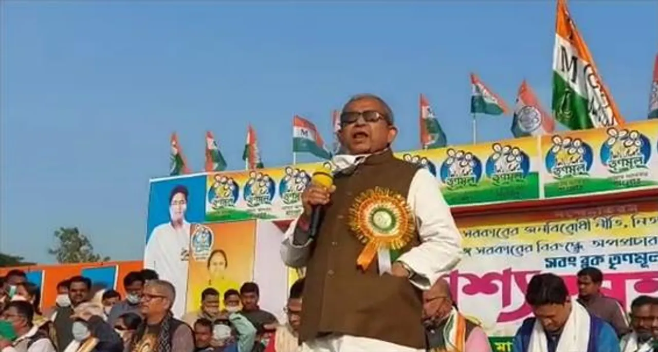 কোভিড বিধি উড়িয়ে তৃণমূলের জনসভা ঘিরে বিতর্ক