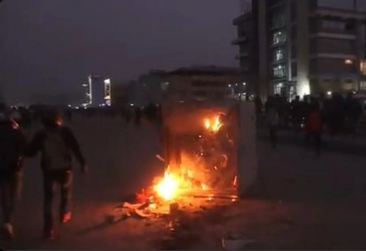 নেপালে পরিবহন শ্রমিকদের বিক্ষোভ