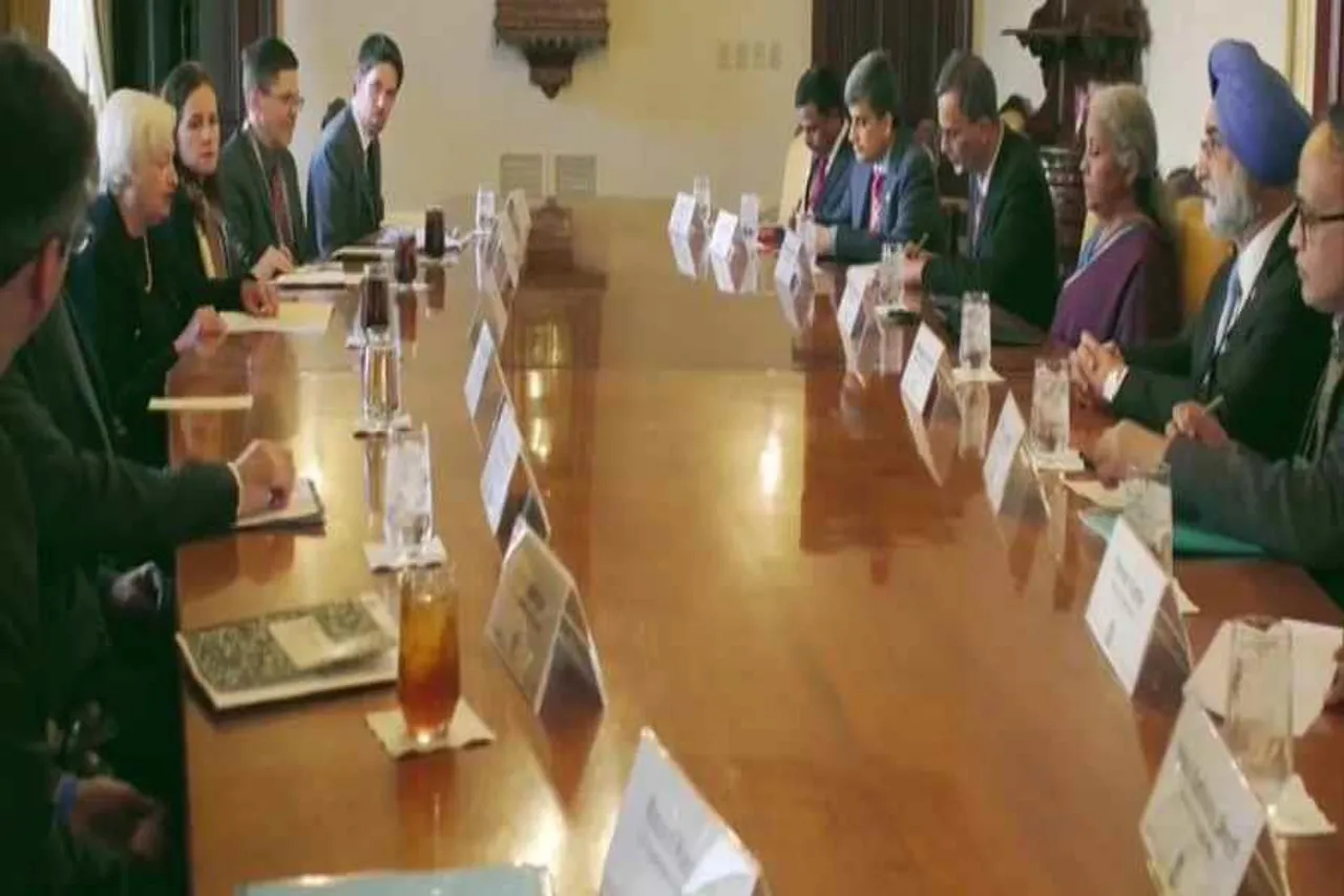 মার্কিন ট্রেজারি সেক্রেটারি জ্যানেট ইয়েলেনের সঙ্গে বৈঠক করেছেন নির্মলা সীতারামন