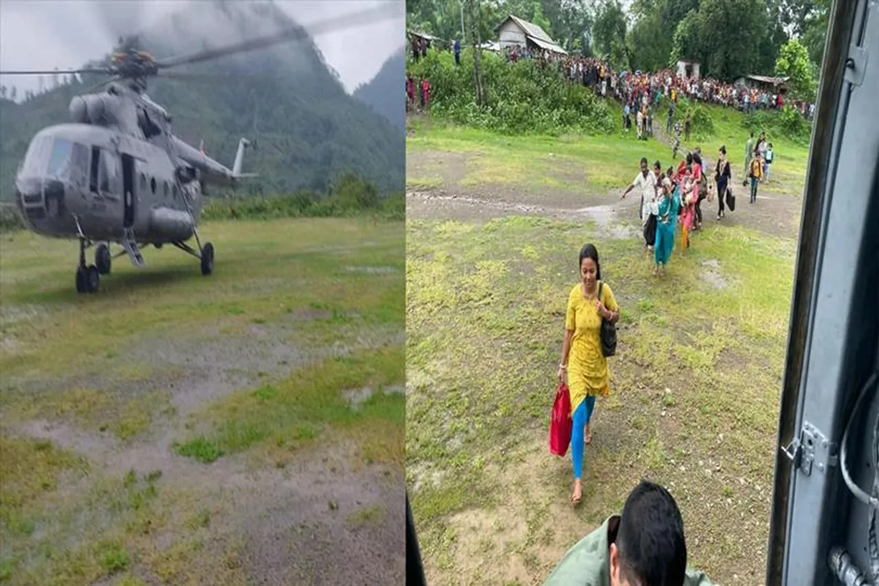 বন্যার কবলে অসমবাসী, ময়দানে নামল বায়ুসেনা