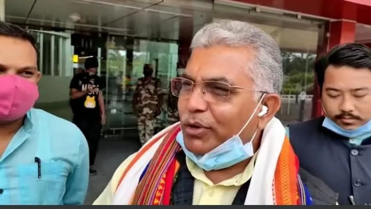 ত্রিপুরায় পৌছলেন সাংসদ দিলীপ ঘোষ