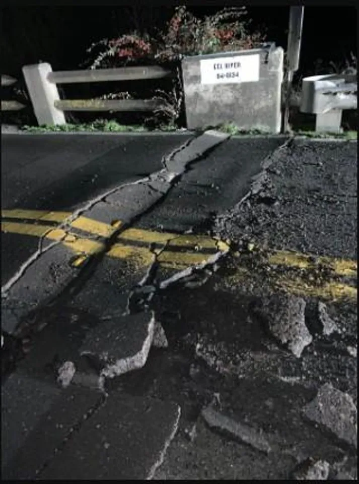 California Earthquake: ফার্নডেলের সেতুতে ফাটল