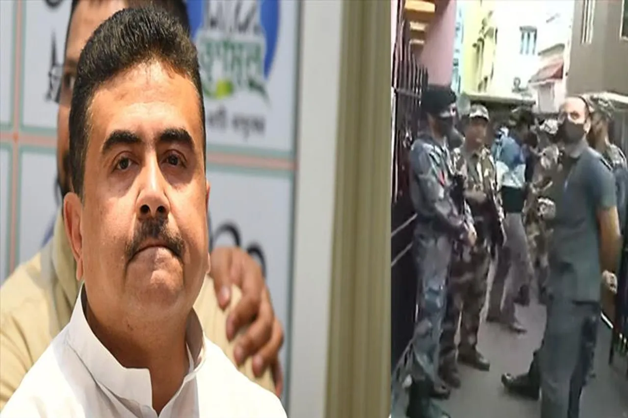 শুভেন্দু অধিকারীর বাড়ি ঘেরাও পুলিশের