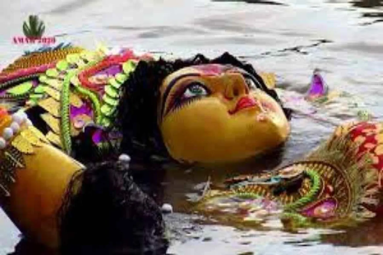 একাদশীতে বিসর্জন হল কালনার একাধিক প্রতিমা