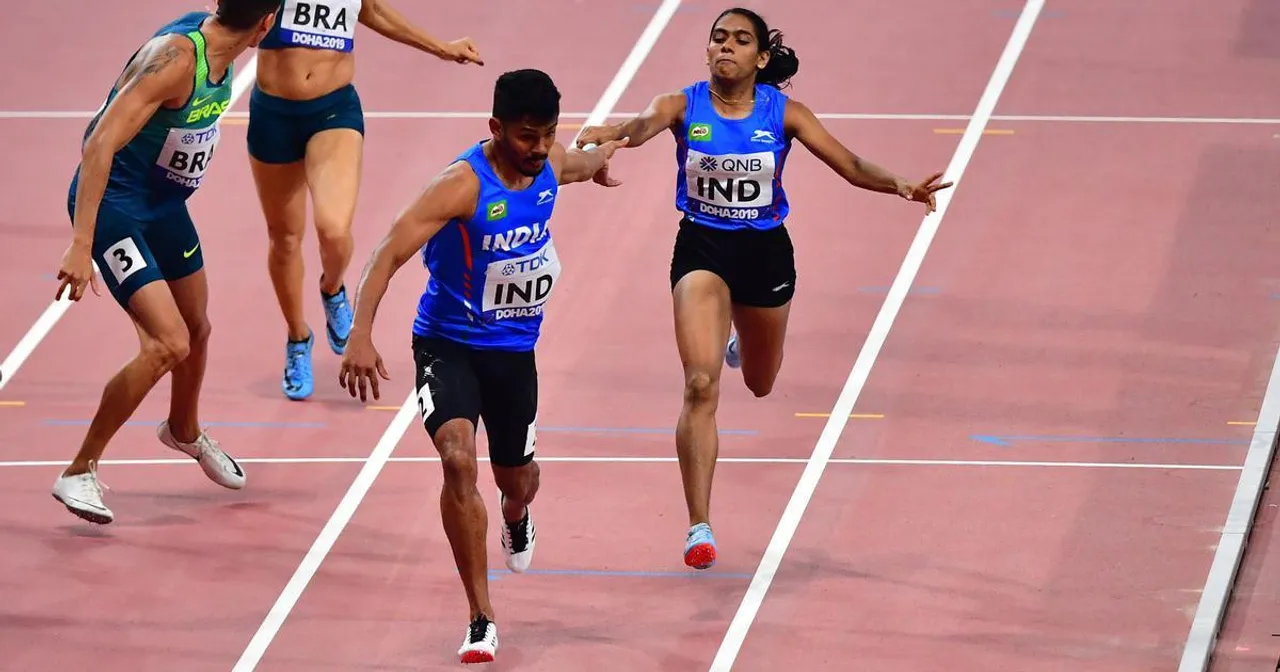 ৪x৪০০ মিক্সড রিলে ইভেন্টের হিট আট নম্বরে শেষ করল ভারতীয় দল