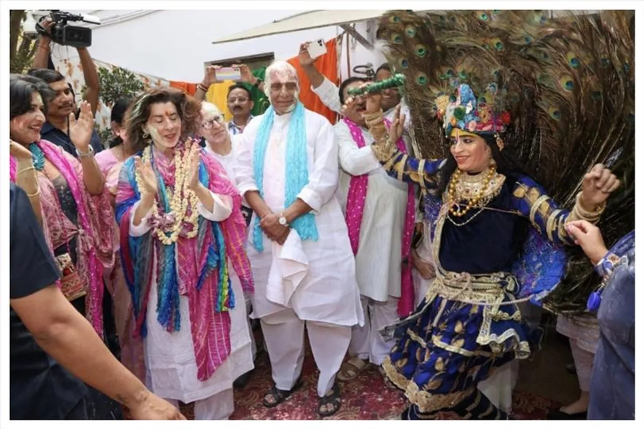 রাজনাথ সিংয়ের বাসভবনে হোলি উদযাপন করলেন মার্কিন বাণিজ্যমন্ত্রী